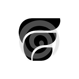 Black abstract logo design template