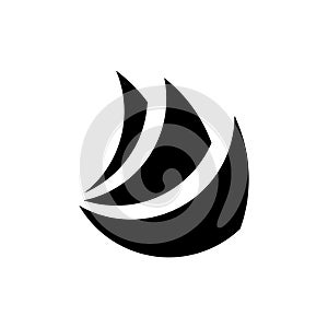 Black abstract logo design template