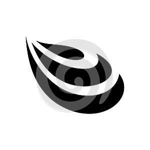 Black abstract logo design template