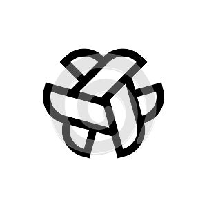 Black abstract logo design template