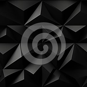 Black abstract polygonal background wall