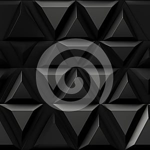 Black abstract polygonal background wall