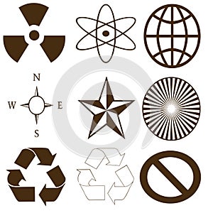 Black abstract shapes