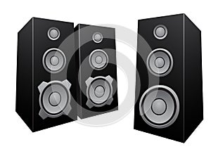 Black abstract speakers photo