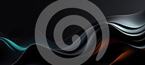 black abstract wave futuristic digital background, ai