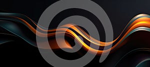 black abstract wave futuristic digital background, ai