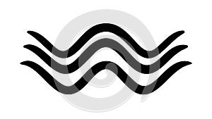 Black Abstract Wavy Lines Pattern Art vector design Generative AI