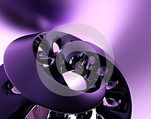 Black abstraction on the violet background