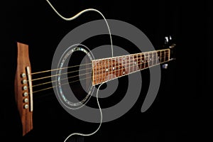 Black acoustic guitar