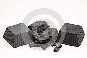 Black activated charcoal soaps