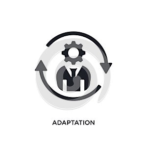 black adaptation isolated vector icon. simple element illustration from startup concept vector icons. adaptation editable logo