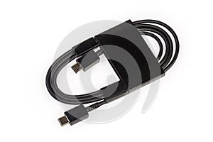 Black adapter cable USB Type-C to Type-C photo