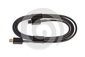 Black adapter cable USB Type-C to Type-C