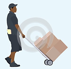 Black or African Delivery Man