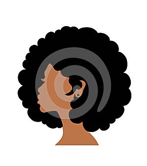 Black Afro African American woman drawing