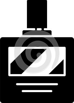 Black Aftershave icon isolated on white background. Cologne spray icon. Male perfume bottle. Vector Illustration