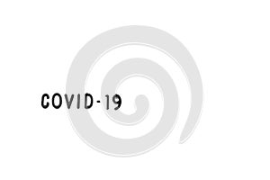 A black alphabet of the word Covid-19