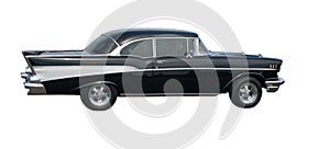Black American classic car