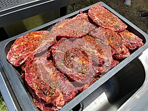 Black Angus beef - culinary show at Romanian Beef Master