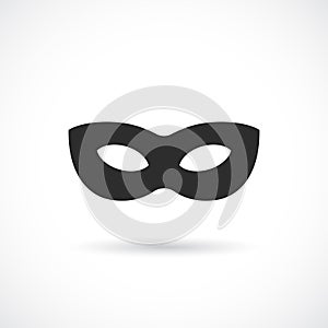 Black anonymous mask vector icon