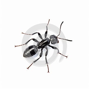 Black Ant Silhouette Illustration On White Background