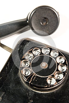 Black antique telephone