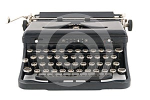 Černý antický psací stroj 