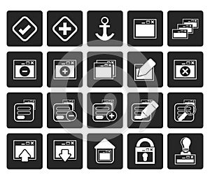 Black Application, Programming, Server and computer icons