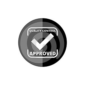 Black Approved Stamp Check Mark