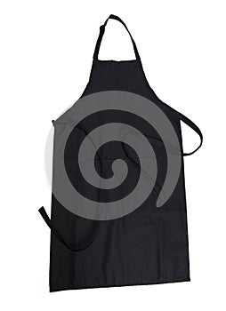 Black apron isolated photo