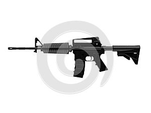 Black AR15 Assault rifle illustration