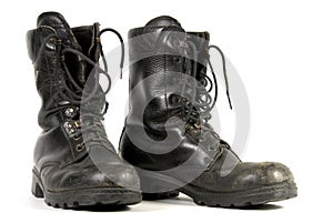 Black army boots