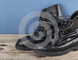 Black army boots