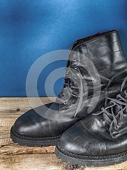 Black army boots