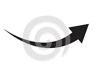 Black arrow icon on white background. flat style. arrow icon for your web site design, logo, app, UI. arrow indicated the