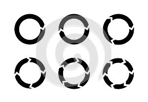 Black arrows in circular motion photo