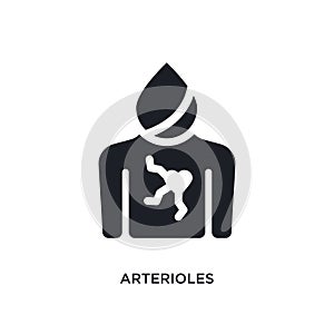 black arterioles isolated vector icon. simple element illustration from sauna concept vector icons. arterioles editable logo photo