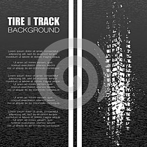 Black asphalt tire track background
