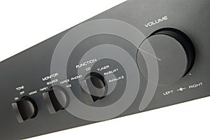 Black audio amplifier