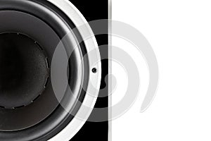 Black audio speaker membrane