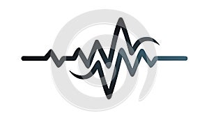 Black Audio Waveform Sound Frequency Equalizer Icon Vector, vector design Generative AI