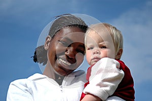 Black babysitter with img