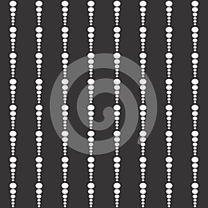 Black backgrond and white dots Black and white seamless check geometrical pattern. Checks, checkerboard.