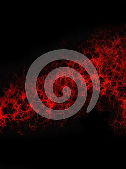 Black background with abstract creative red texture design