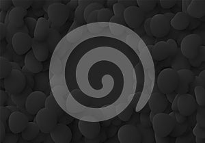 Black background. Design elements of the liquid rounded plastic shapes, smooth sea stones, Flat Liquid splash bubble.