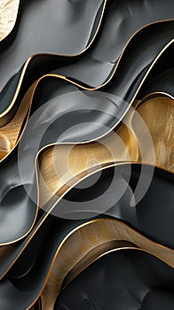 Black Background With Gold Swirls and Stars