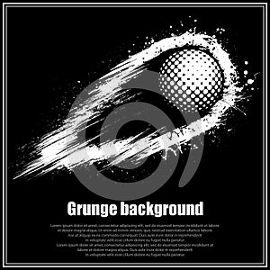 Grunge black golf background