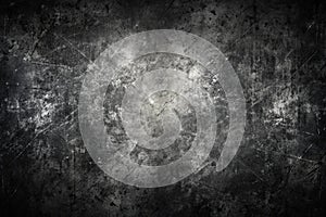 Black background, grunge texture design. Scratched and dirty background. Abstract grunge texture isolated on black background photo