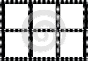 Black background with white tiny dots halftone pattern. Vector.