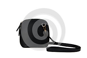 black bag isolated on white background with clipping path.